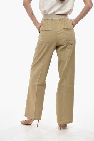 Cotton Relaxed-Fit Pants with Elastic Waist