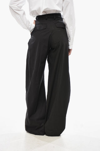 Pantaloni Palazzo in Cotone ad 1 Pince