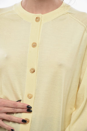 Pure Cashmere Crewneck Cardigan