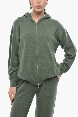 Cashmere Hoodie with Front Zip