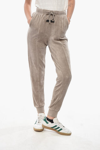 Chenille Joggers with Cuffs and Elastic Waist