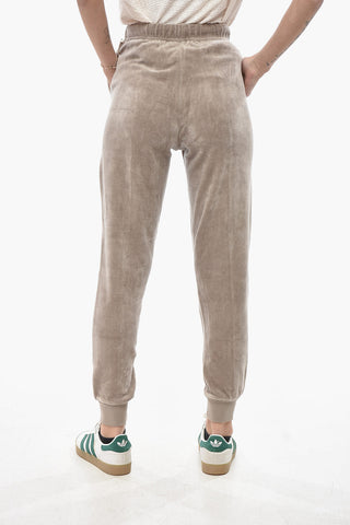 Chenille Joggers with Cuffs and Elastic Waist