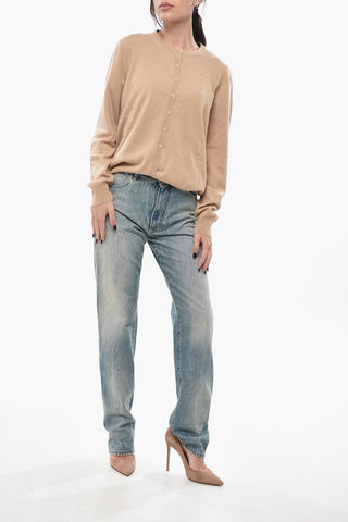 Pure Cashmere Crewneck Cardigan
