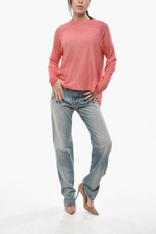 Maglia Girocollo SUNSET in Cashmere con Design Asimmetrico