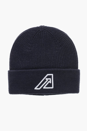 Wool-Blend Beanie with Embroidered Logo