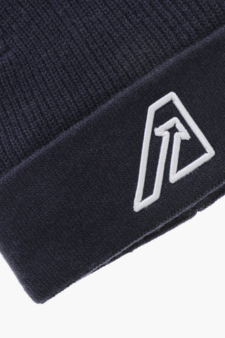 Wool-Blend Beanie with Embroidered Logo