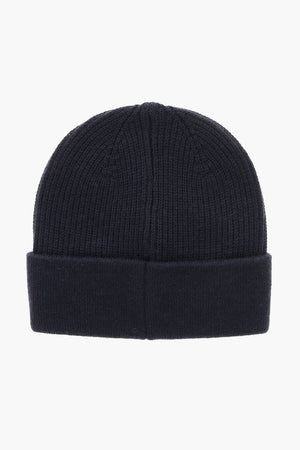 Wool-Blend Beanie with Embroidered Logo