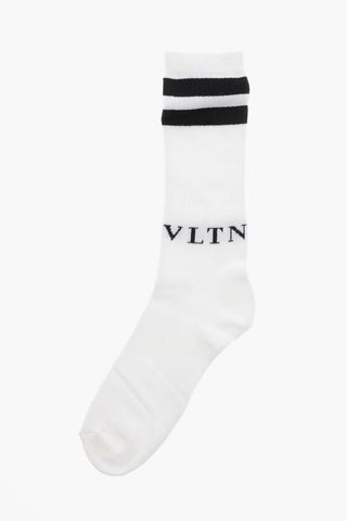 Terry Cotton Socks with Jacquard Logo