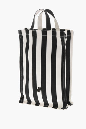 Borsa Tote in Canvas a Righe Awning