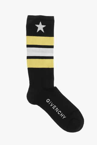 Cotton Terry Socks with Contrast Bands
