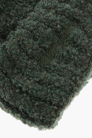 Mixed Wool Beanie Hat with Embroidered Logo