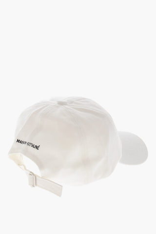 Canvas Baseball Cap With Embroidered Patch
