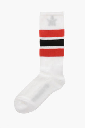 Cotton Terry Socks with Contrast Bands