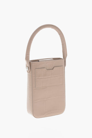 Borsa a Tracolla Mini in Pelle Effetto Coccodrillo