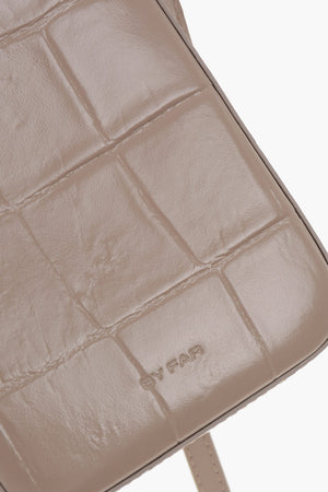 Mini Crocodile-Effect Leather Crossbody Bag