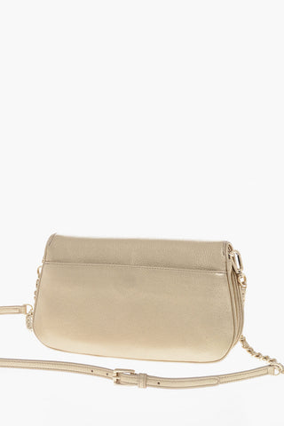 Borsa a Tracolla in Pelle Lamè Martellata