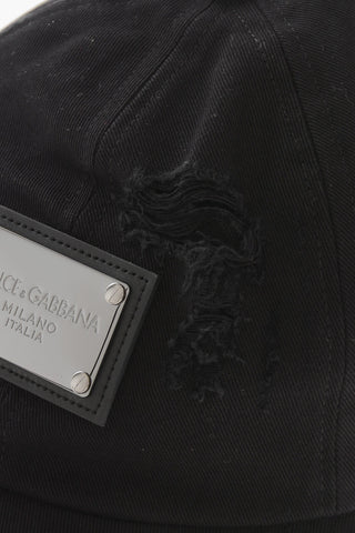 Canvas Baseball Cap with Metal Plaque