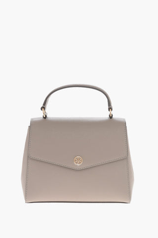 Textured Leather Handbag with Removable Shoulder Strap