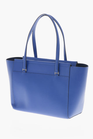 Shopper aus Kunstleder mit Doppelgriff