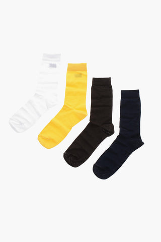 Set mit 4 Socken aus Baumwolle mit Jacquard-Logo