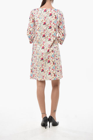 Besticktes Baumwollkleid MEGAN mit 3/4-Ärmeln