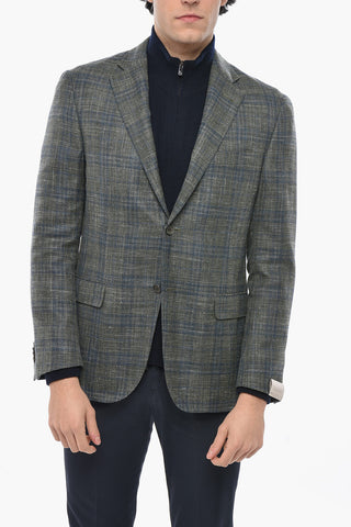 Einreihiger Blazer GATE aus Wolle mit Karomuster