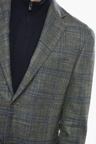Einreihiger Blazer GATE aus Wolle mit Karomuster