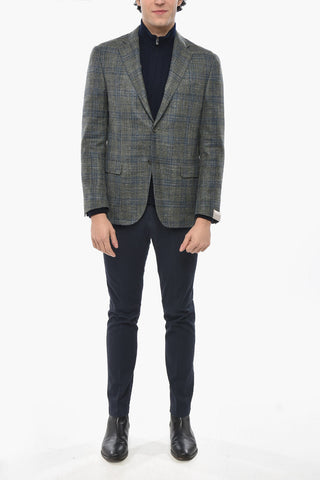 Einreihiger Blazer GATE aus Wolle mit Karomuster