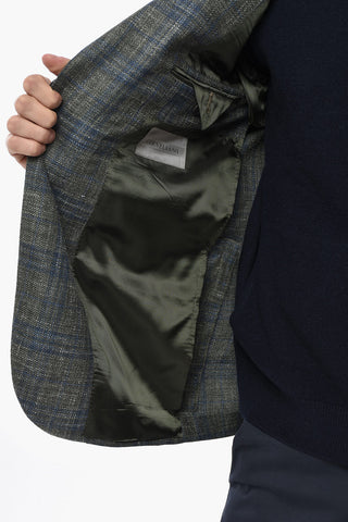 Einreihiger Blazer GATE aus Wolle mit Karomuster