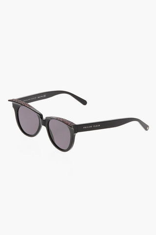 Wayfarer Sonnenbrille mit Strass-Details