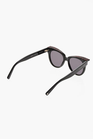 Wayfarer Sonnenbrille mit Strass-Details
