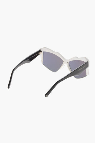 Oversized Schmetterlings-Sonnenbrille zweifarbig