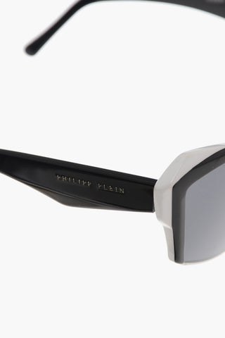 Oversized Schmetterlings-Sonnenbrille zweifarbig