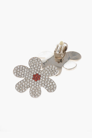 Clip-Ohrringe FLOWER mit Kristallen