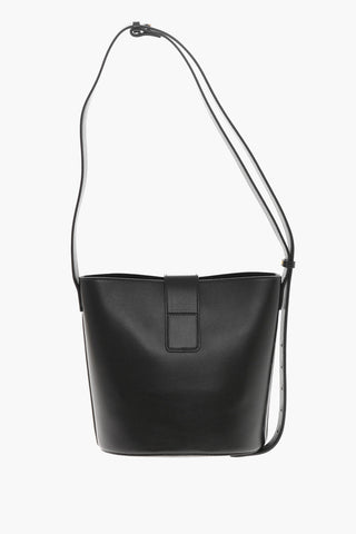 Leather Bucket Bag with Gold-Effect Detail
