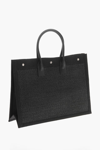 Maxi Tote Bag aus Stoff mit geprägtem Logo