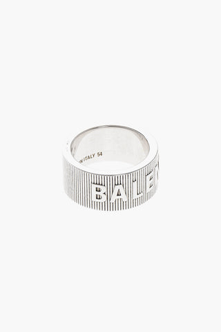 Silver Band Ring with Logo