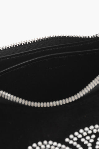 Velour Hobo Bag AVA with Rhinestone Monogram
