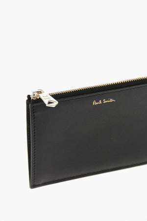 Kartenetui aus Leder mit Bayadere-Detail