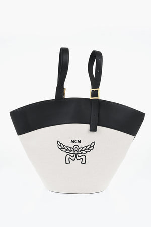 Two-Tone Tote Bag with Front Maxi Logo