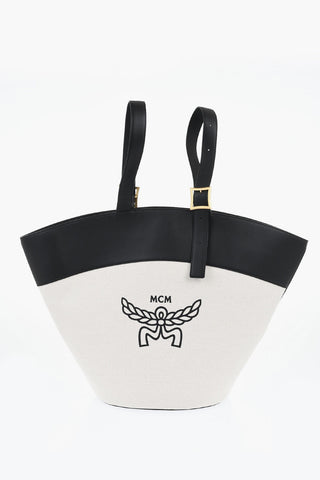 Zweifarbige Tote-Bag mit Maxi-Logo vorne