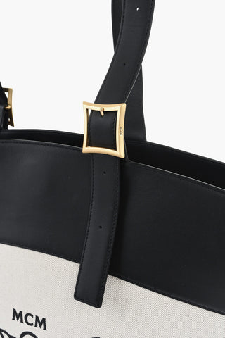 Zweifarbige Tote-Bag mit Maxi-Logo vorne