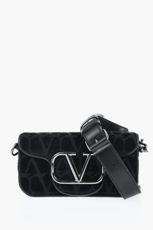GARAVANI All Over Monogram Suede Crossbody Bag