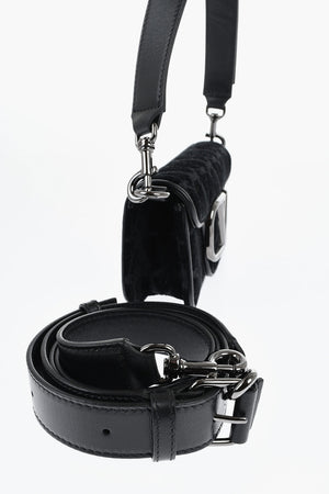 GARAVANI All Over Monogram Suede Crossbody Bag