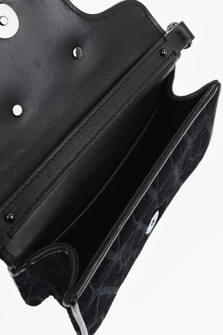 GARAVANI All Over Monogram Suede Crossbody Bag