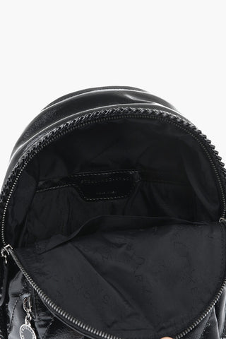 Gesteppter Rucksack aus lackiertem Leder