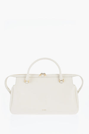 Leather Handbag with Gold Details