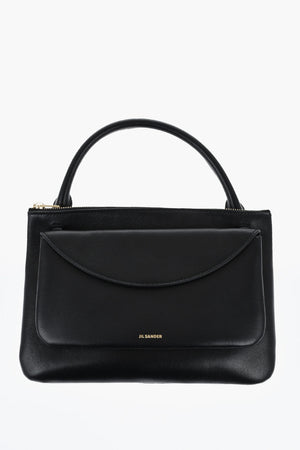 Borsa a Mano In Pelle con Pouch Frontale