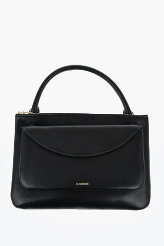 Borsa a Mano In Pelle con Pouch Frontale