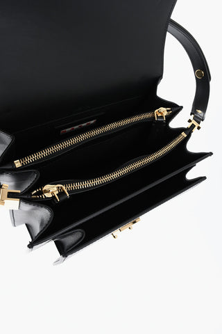 Borsa a Spalla In Pelle con Borchie Effetto Dorate